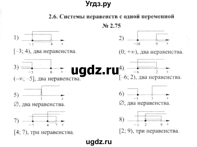 ГДЗ (решебник №2) по алгебре 9 класс Е.П. Кузнецова / глава 2 / 75