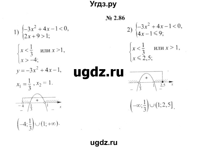 ГДЗ (решебник №2) по алгебре 9 класс Е.П. Кузнецова / глава 2 / 86