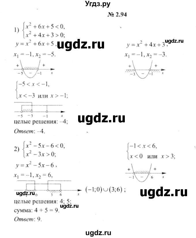 ГДЗ (решебник №2) по алгебре 9 класс Е.П. Кузнецова / глава 2 / 94