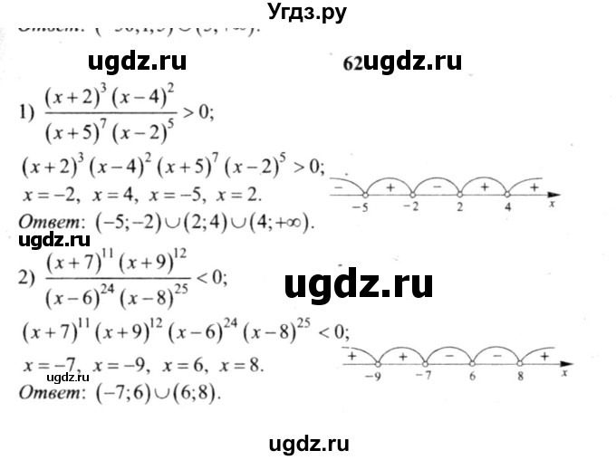 ГДЗ (решебник №2) по алгебре 9 класс Е.П. Кузнецова / повторение / 62