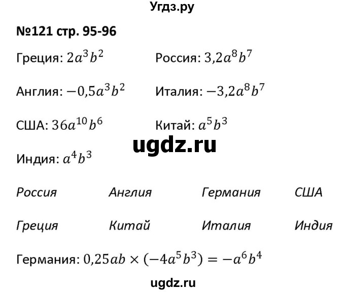 ГДЗ (Решебник) по алгебре 7 класс (рабочая тетрадь) Лебединцева Е. А. / задание / 121
