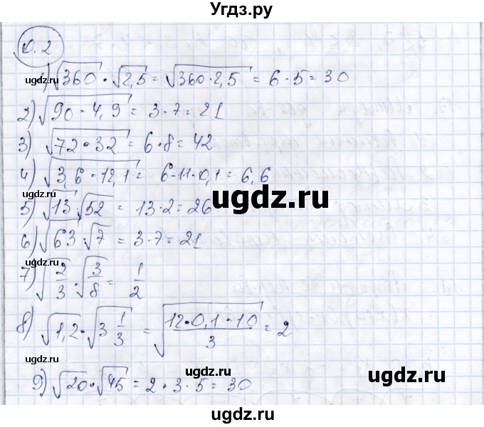 ГДЗ (Решебник) по алгебре 9 класс Шыныбеков А.Н. / раздел 0 / упражнение / 0.2