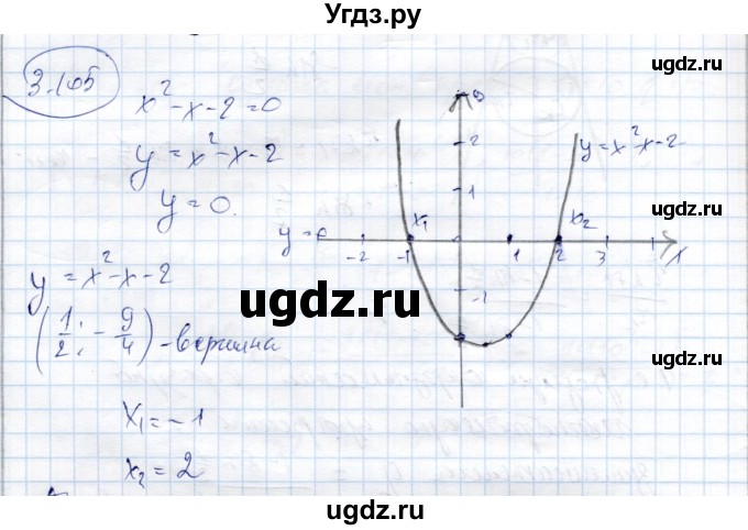 ГДЗ (Решебник) по алгебре 9 класс Шыныбеков А.Н. / раздел 3 / 3.105