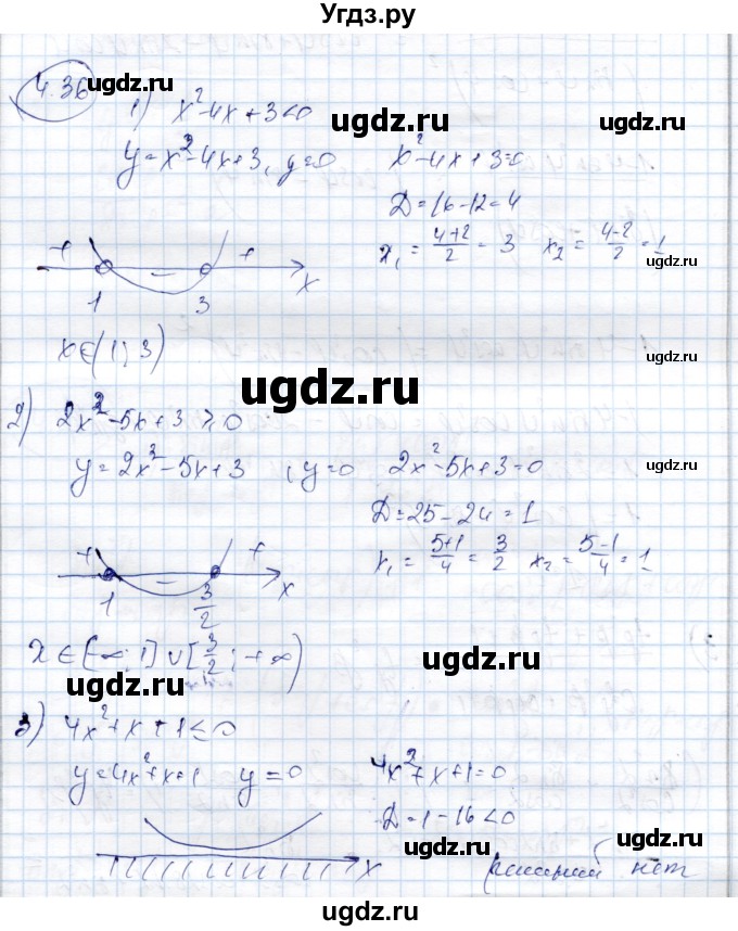 ГДЗ (Решебник) по алгебре 9 класс Шыныбеков А.Н. / раздел 4 / 4.36