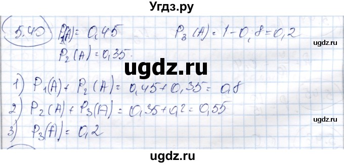 ГДЗ (Решебник) по алгебре 9 класс Шыныбеков А.Н. / раздел 5 / 5.40