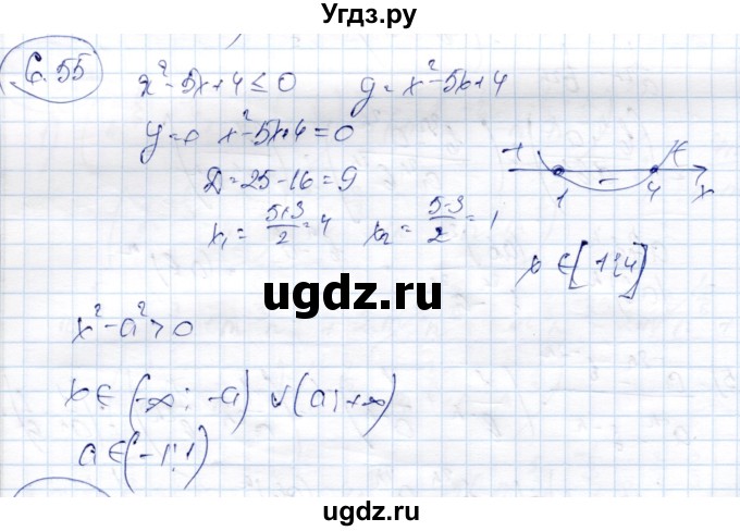 ГДЗ (Решебник) по алгебре 9 класс Шыныбеков А.Н. / раздел 6 / 6.55