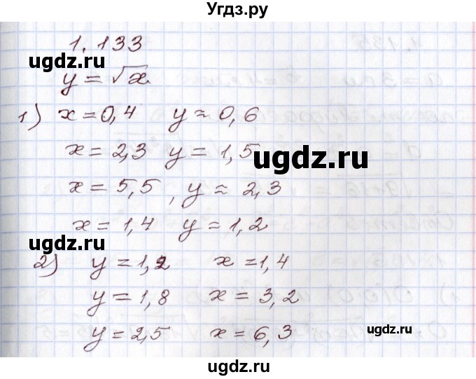 ГДЗ (Решебник) по алгебре 8 класс Шыныбеков А.Н. / раздел 1 / 1.133