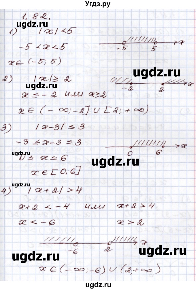 ГДЗ (Решебник) по алгебре 8 класс Шыныбеков А.Н. / раздел 1 / 1.82