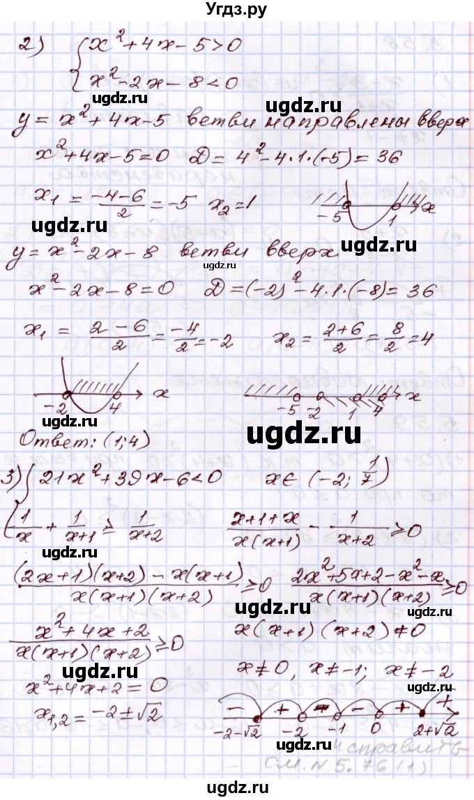 ГДЗ (Решебник) по алгебре 8 класс Шыныбеков А.Н. / раздел 5 / 5.57(продолжение 2)