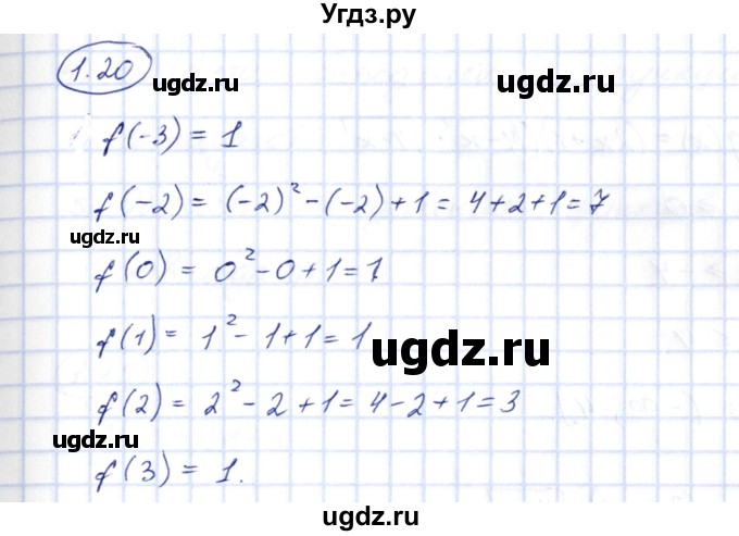 ГДЗ (Решебник) по алгебре 10 класс Шыныбеков А.Н. / раздел 1 / 1.20