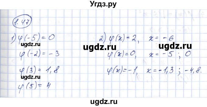 ГДЗ (Решебник) по алгебре 10 класс Шыныбеков А.Н. / раздел 1 / 1.47
