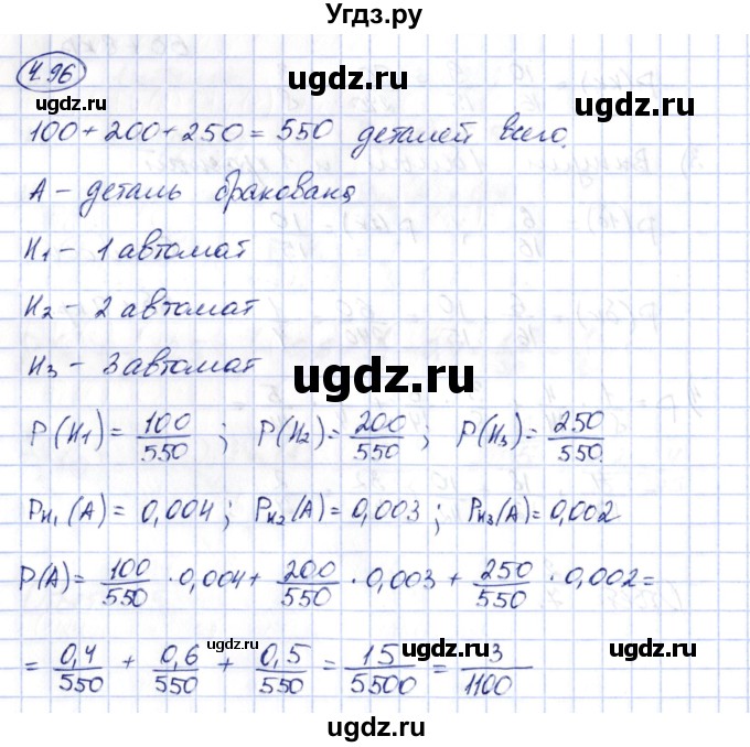 ГДЗ (Решебник) по алгебре 10 класс Шыныбеков А.Н. / раздел 4 / 4.96