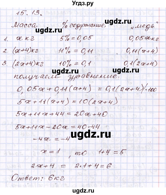 ГДЗ (Решебник) по алгебре 8 класс Мордкович А.Г. / §15 / 15.13