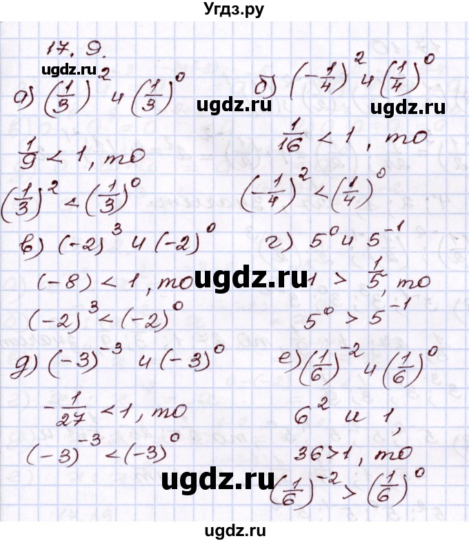 ГДЗ (Решебник) по алгебре 8 класс Мордкович А.Г. / §17 / 17.9