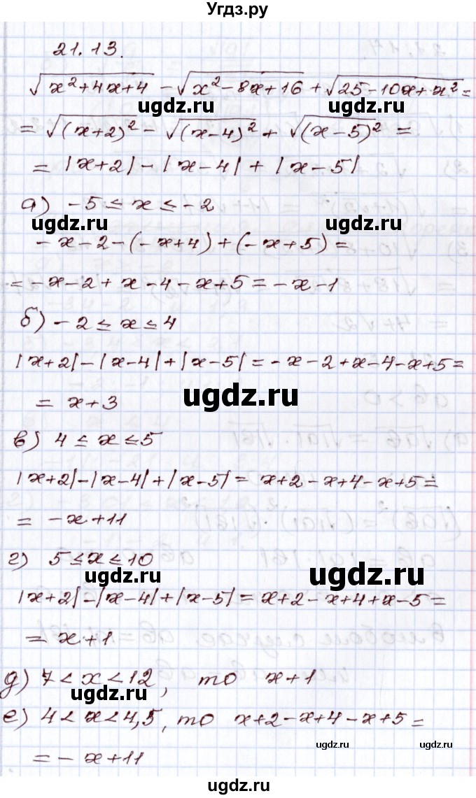ГДЗ (Решебник) по алгебре 8 класс Мордкович А.Г. / §21 / 21.13