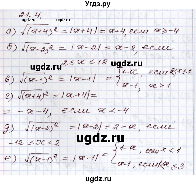 ГДЗ (Решебник) по алгебре 8 класс Мордкович А.Г. / §21 / 21.4