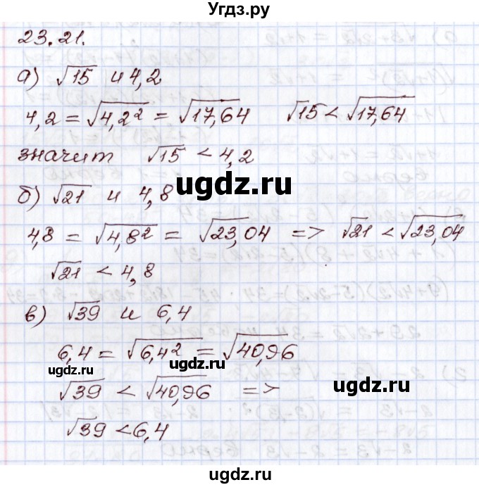 ГДЗ (Решебник) по алгебре 8 класс Мордкович А.Г. / §23 / 23.21
