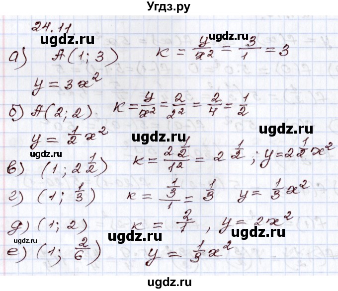 ГДЗ (Решебник) по алгебре 8 класс Мордкович А.Г. / §24 / 24.11