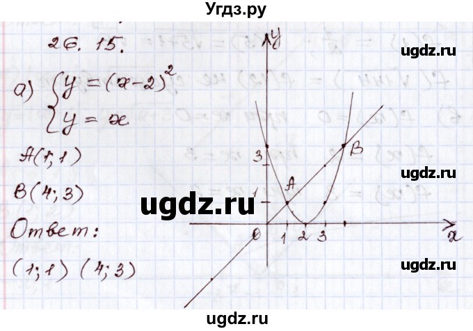 ГДЗ (Решебник) по алгебре 8 класс Мордкович А.Г. / §26 / 26.15