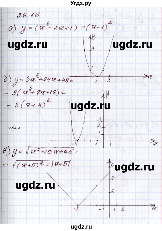 ГДЗ (Решебник) по алгебре 8 класс Мордкович А.Г. / §26 / 26.16