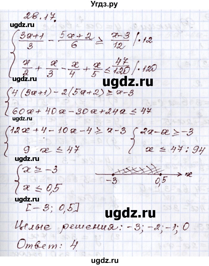 ГДЗ (Решебник) по алгебре 8 класс Мордкович А.Г. / §28 / 28.17