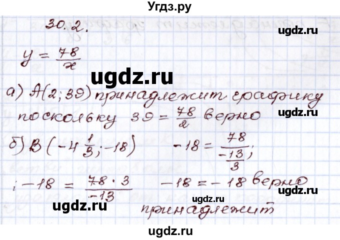 ГДЗ (Решебник) по алгебре 8 класс Мордкович А.Г. / §30 / 30.2