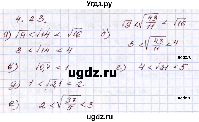 ГДЗ (Решебник) по алгебре 8 класс Мордкович А.Г. / §4 / 4.23