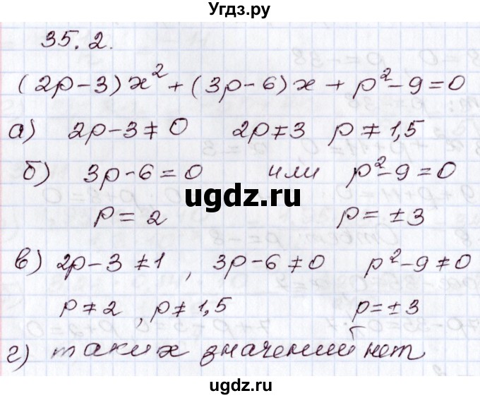 ГДЗ (Решебник) по алгебре 8 класс Мордкович А.Г. / §35 / 35.2