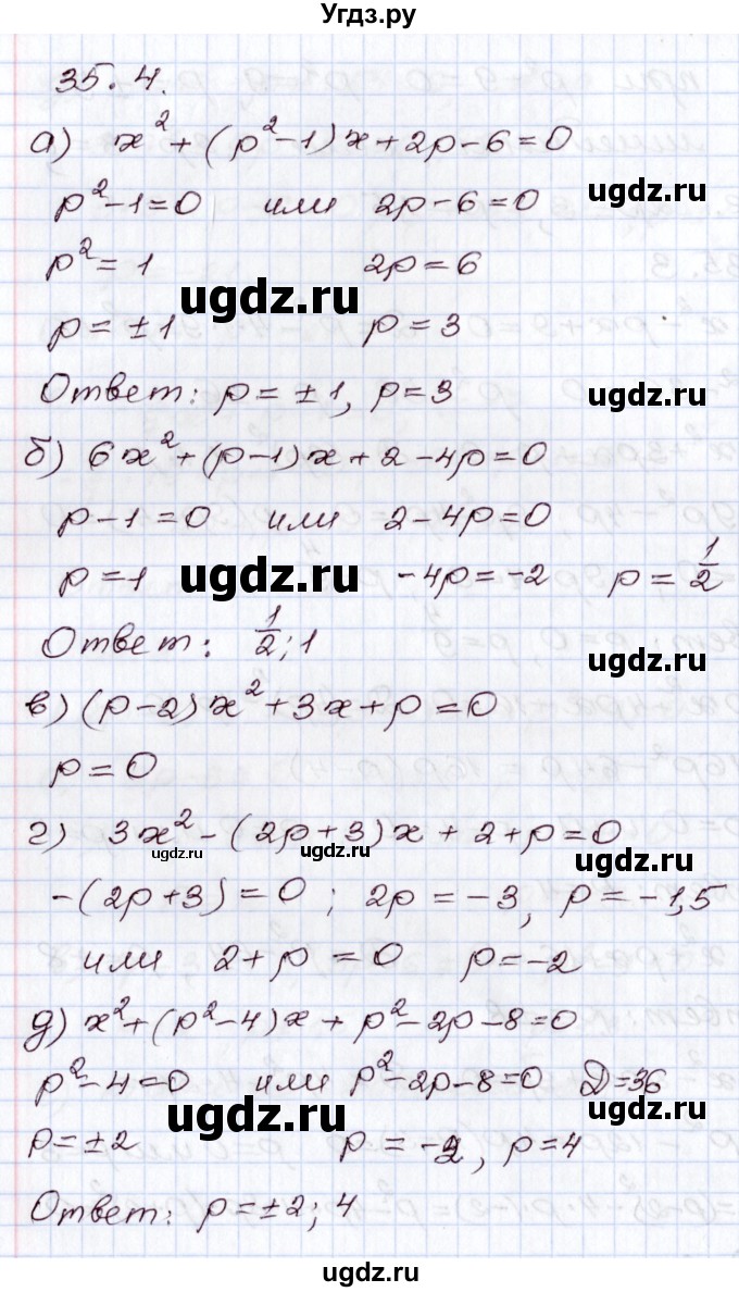 ГДЗ (Решебник) по алгебре 8 класс Мордкович А.Г. / §35 / 35.4