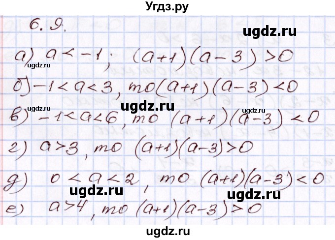 ГДЗ (Решебник) по алгебре 8 класс Мордкович А.Г. / §6 / 6.9