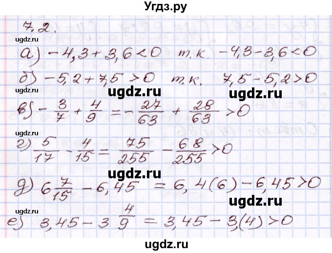ГДЗ (Решебник) по алгебре 8 класс Мордкович А.Г. / §7 / 7.2