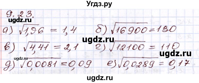 ГДЗ (Решебник) по алгебре 8 класс Мордкович А.Г. / §9 / 9.23