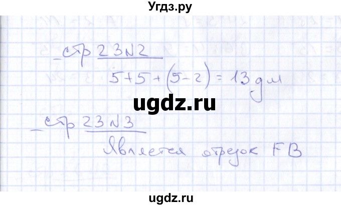 ГДЗ (Решебник) по математике 2 класс (тетрадь для контрольных работ) В.Н. Рудницкая / страница / 23