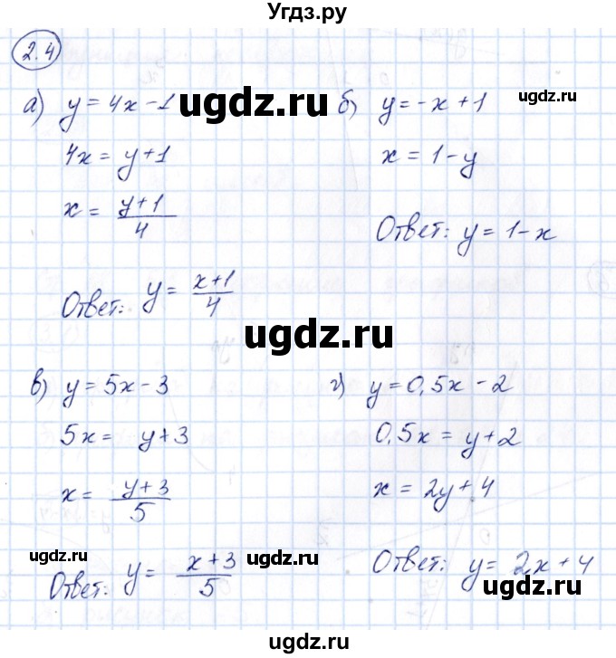 ГДЗ (Решебник) по алгебре 10 класс (сборник задач) Арефьева И.Г. / §2 / 2.4