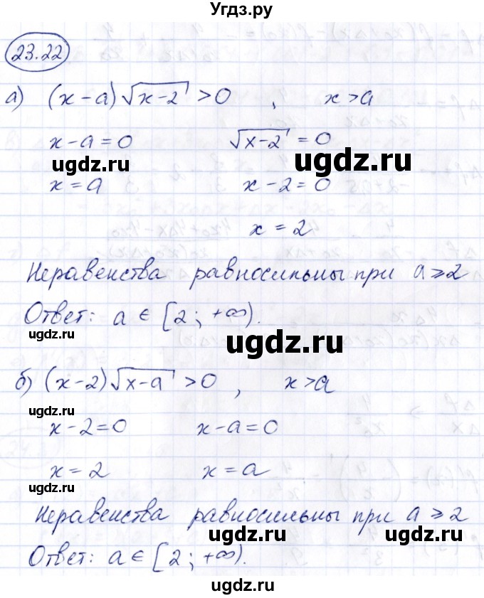 ГДЗ (Решебник) по алгебре 10 класс (сборник задач) Арефьева И.Г. / §23 / 23.22