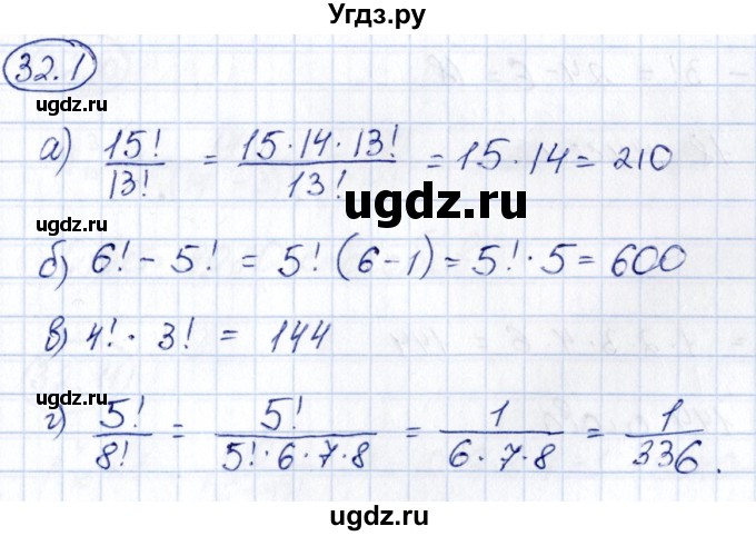 ГДЗ (Решебник) по алгебре 10 класс (сборник задач) Арефьева И.Г. / §32 / 32.1