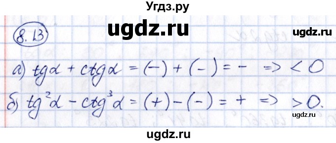 ГДЗ (Решебник) по алгебре 10 класс (сборник задач) Арефьева И.Г. / §8 / 8.13