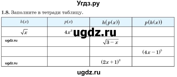 ГДЗ (Задачник) по алгебре 10 класс (сборник задач) Арефьева И.Г. / §1 / 1.8
