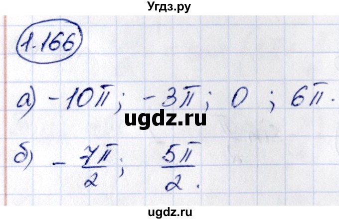 ГДЗ (Решебник) по алгебре 10 класс Арефьева И.Г. / глава 1 / 1.166