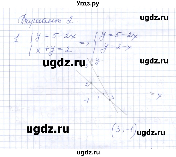 ГДЗ (Решебник) по алгебре 7 класс (контрольные работы) М.В. Шуркова / работа 3 / вариант 2 / 1