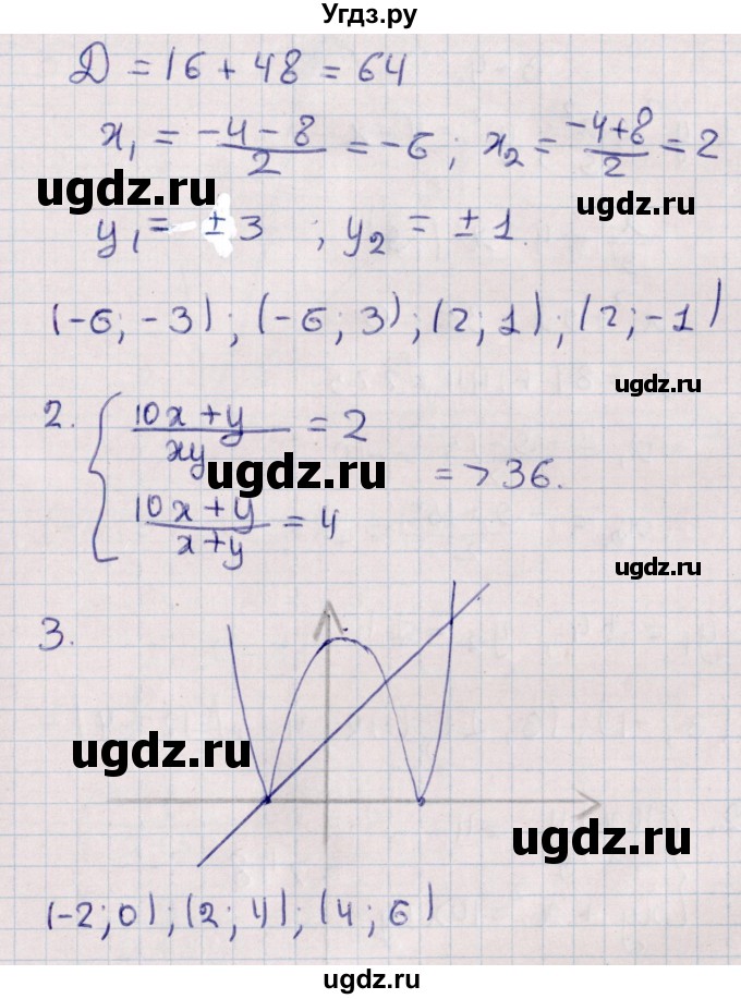 ГДЗ (Решебник) по алгебре 9 класс (контрольные и самостоятельные работы) Журавлев С.Г. / алгебра / самостоятельные работы / С-10 / Вариант 3(продолжение 2)