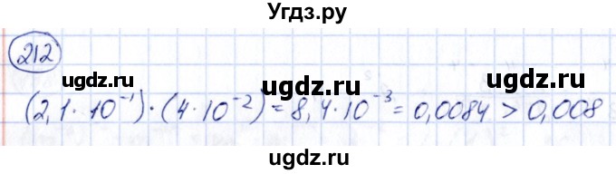 ГДЗ (Решебник) по алгебре 9 класс (сборник заданий) Кузнецова Л.В. / задания / 212