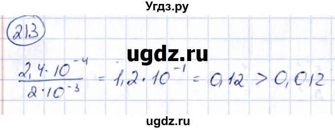 ГДЗ (Решебник) по алгебре 9 класс (сборник заданий) Кузнецова Л.В. / задания / 213