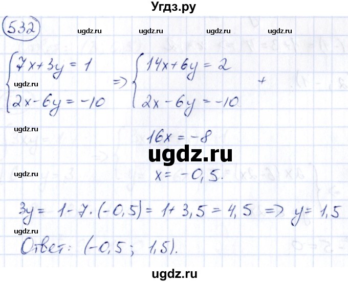 ГДЗ (Решебник) по алгебре 9 класс (сборник заданий) Кузнецова Л.В. / задания / 532