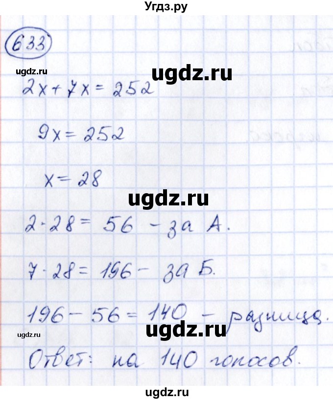 ГДЗ (Решебник) по алгебре 9 класс (сборник заданий) Кузнецова Л.В. / задания / 633