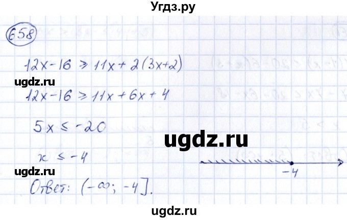 ГДЗ (Решебник) по алгебре 9 класс (сборник заданий) Кузнецова Л.В. / задания / 658