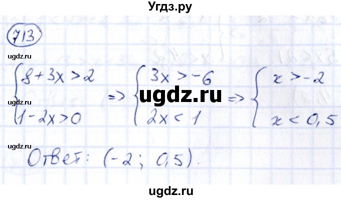 ГДЗ (Решебник) по алгебре 9 класс (сборник заданий) Кузнецова Л.В. / задания / 713