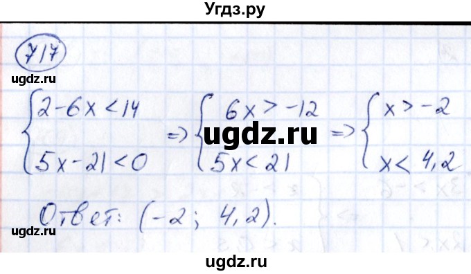 ГДЗ (Решебник) по алгебре 9 класс (сборник заданий) Кузнецова Л.В. / задания / 717