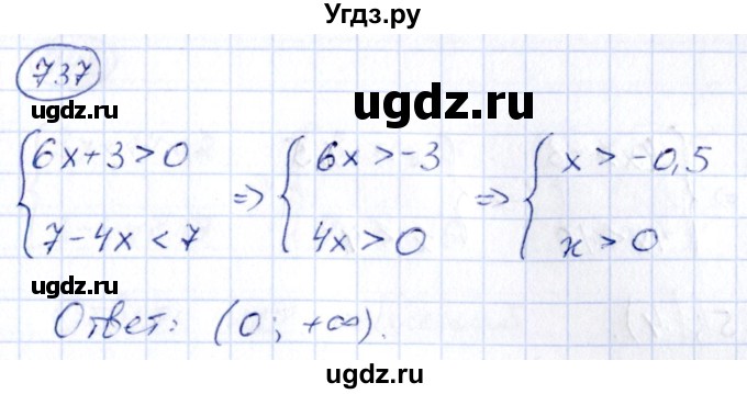 ГДЗ (Решебник) по алгебре 9 класс (сборник заданий) Кузнецова Л.В. / задания / 737