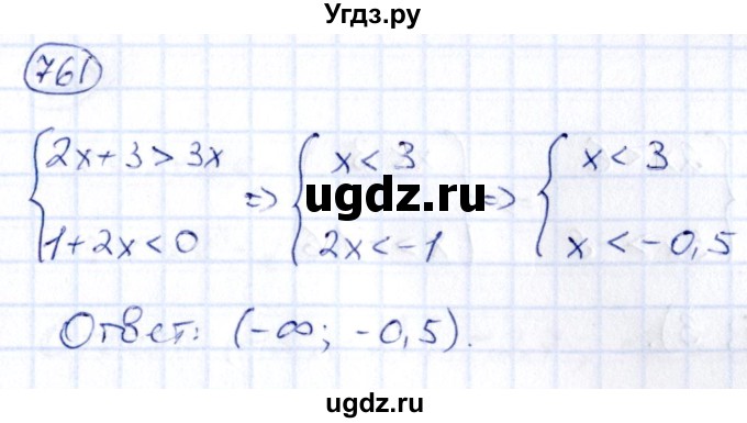 ГДЗ (Решебник) по алгебре 9 класс (сборник заданий) Кузнецова Л.В. / задания / 761